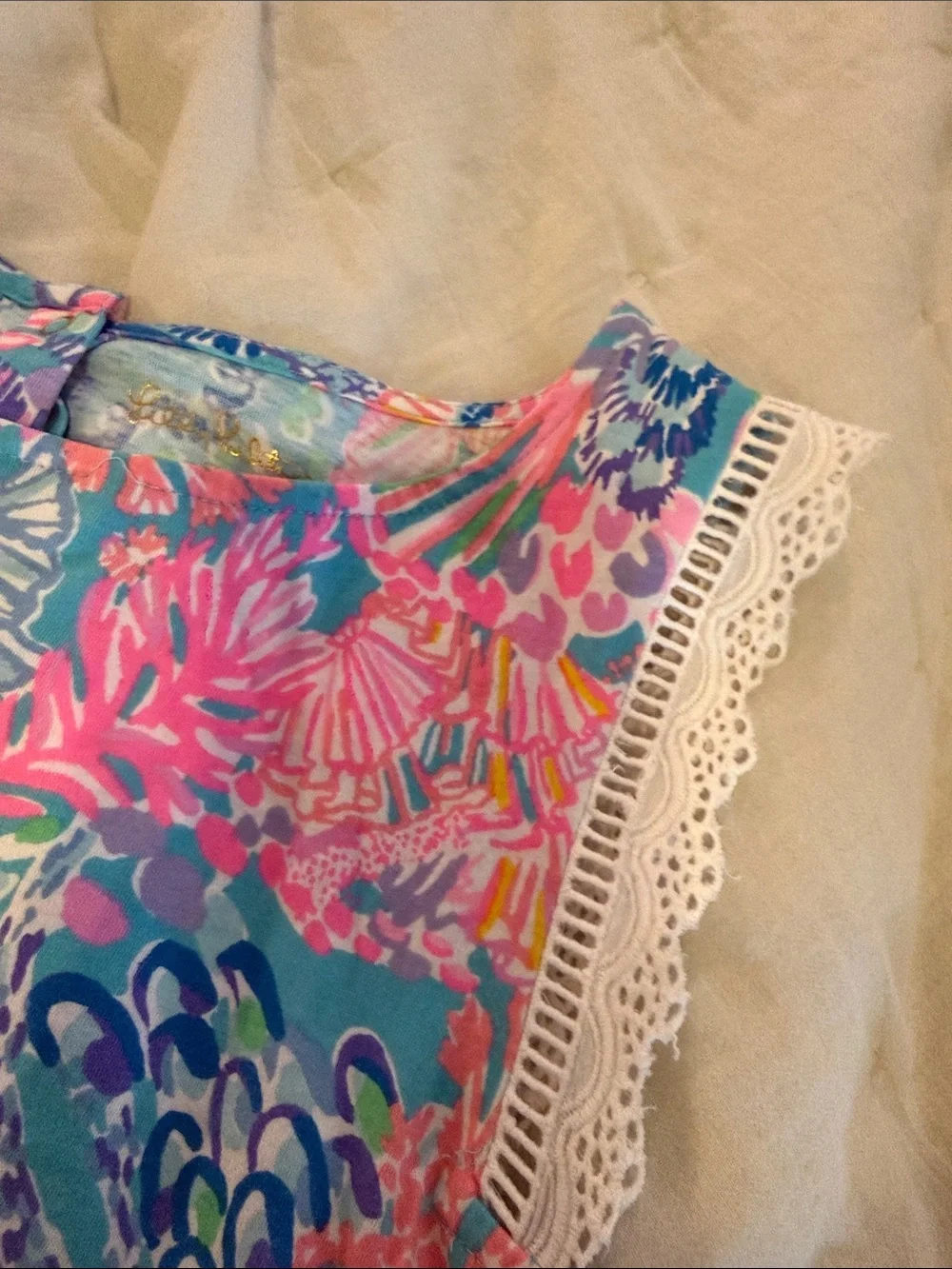 Lilly Pulitzer Dress with Lace Trim
